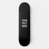 Zwart-wit Schaats Deck Voeg je eigen tekst toe Skateboard (Voorkant)