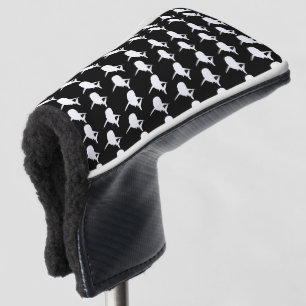 Zwart-wit Schaduw vis haai walvis patroon Golfheadcover