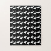 Zwart-wit Schaduw vis haai walvis patroon Legpuzzel (Verticaal)