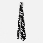 Zwart-wit Schaduw vis haai walvis patroon Stropdas (Achterkant)