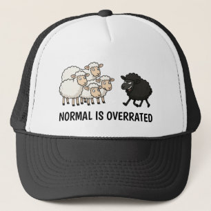 Zwart-wit Schapen Hoed Trucker Pet