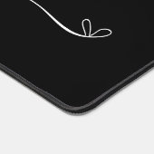 Zwart-wit Schattige Bow Handtekening Naam Bureaumat (Hoek)