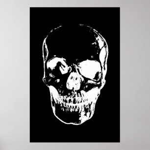 Zwart & Wit Schedel Fantasy Kunst Poster