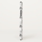 Zwart wit schedel Halloween Aangepast monogram Case-Mate iPhone Case (Achterkant / rechts)