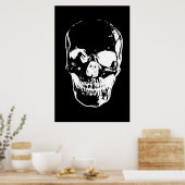 Zwart & Wit Schedel Poster Print - Schedel Posters (Keuken)