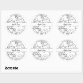 Zwart & Wit schets Apple Jam label (Vel)