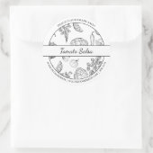 Zwart & Wit Schets Tomaat Salsa Label (Tas)