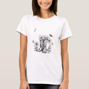 Zwart-wit schoenen met bloemen t-shirt