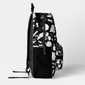 zwart-wit schoolbenodigdheden patroon bedrukte rugzak (Links)