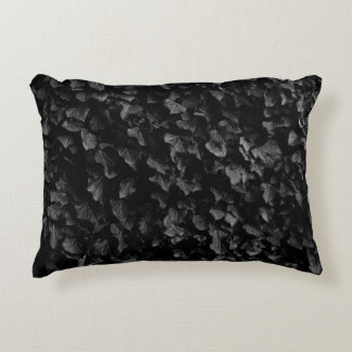 Zwart-wit schot van dik visblad plant accent kussen