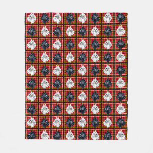 Zwart Wit Schots Terrier Scottie Hondendeken Fleece Deken