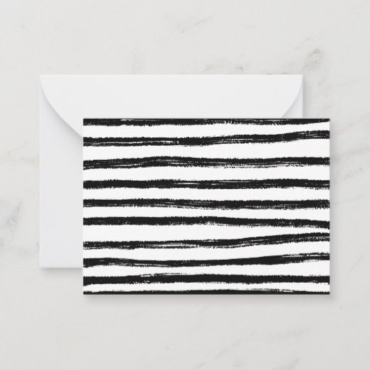 Zwart-wit Scribble Bow Couple Stationery Notitiekaartje (Achterkant)