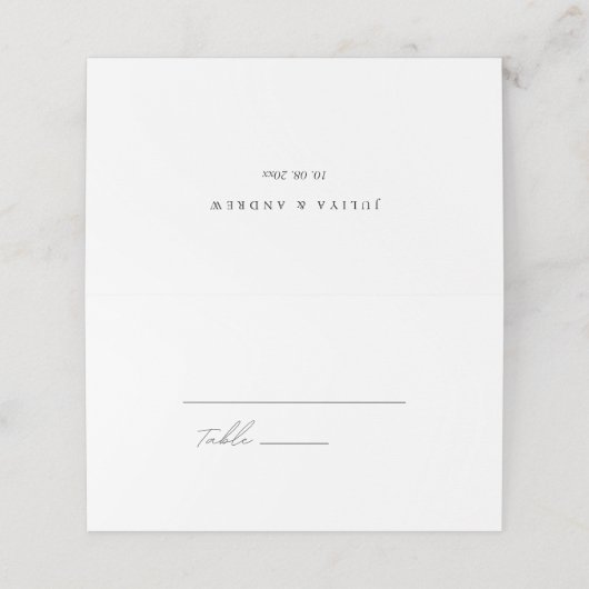 zwart-wit script bruiloft (Buitenkant ongevouwen)