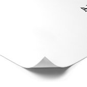 Zwart-wit script bruiloft welkom teken poster (Hoek)