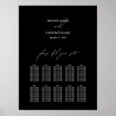 Zwart wit Script bruiloft zitgrafiek Poster (Voorkant)
