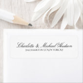 Zwart wit script Creative Trendy Elegant Family Etiket (Insitu)