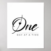 Zwart-wit script één dag voor één soberheid poster (Voorkant)