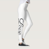 zwart-wit script LOVE letters | Leggings (Rechts)