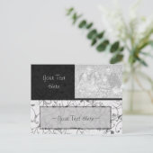 Zwart-wit Scroll Fotohouder Briefkaart (Staand voorkant)