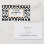 Zwart-wit Scrolls Modern Mode Boutique Visitekaartje (Voorkant / Achterkant)