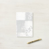 Zwart & Wit Shabby Chic Botanisch 3M Post-it® Notes (Op bureau)