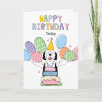 Zwart & Wit Sheepadoodle Hond Gelukkige Verjaardag