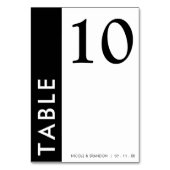 Zwart & Wit Side Stripe Bruiloft Receptie Kaart (Achterkant)