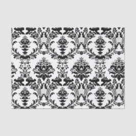  zwart-wit sierdamast patroon tissuepapier