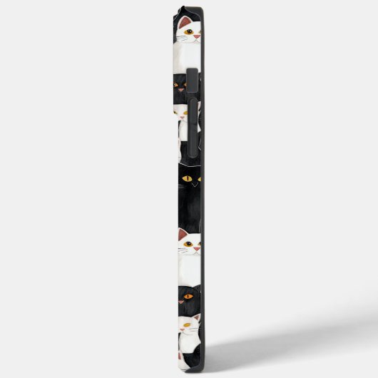 Zwart Wit Sinaasappel Katten Case-Mate iPhone Case (Achterkant / Links)