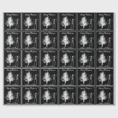 Zwart-wit Skelet en XrayTree Cadeaupapier (Vlak)