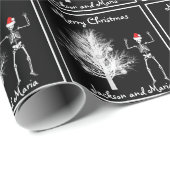 Zwart-wit Skelet en XrayTree Cadeaupapier (Rol Hoek)