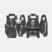 Zwart-wit Skelet Halloween Favor Box Bedankdoosjes (Uitgevouwen)