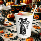 Zwart-wit skelet Halloween Party Papieren Bekers