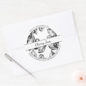 Zwart & Wit Sketch Cherry Jam label (Envelop)