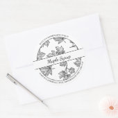 Zwart & Wit Sketch Maple Stroop label (Envelop)