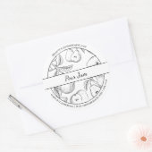 Zwart-wit Sketch Pear Jam label (Envelop)