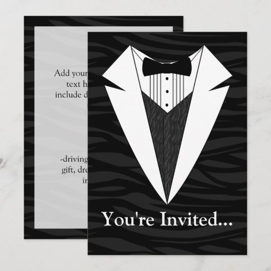 Zwart/Wit Smoking Kaart (Voorkant / Achterkant)