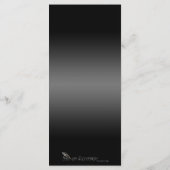 Zwart-wit Sneeuwvlok Bruiloft Menu (Achterkant)