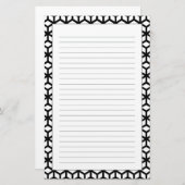 Zwart-wit snijpatroon briefpapier (Voorkant / Achterkant)