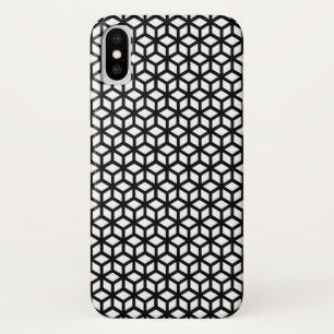 Zwart-wit snijpatroon iPhone x hoesje