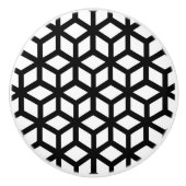 Zwart-wit snijpatroon keramische knop (Voorkant)
