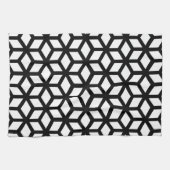 Zwart-wit snijpatroon theedoek (Horizontaal)