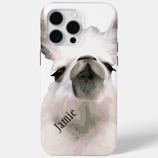 Zwart-wit Snobby Drama Llama Case-Mate iPhone Case (Achterkant)