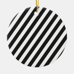 Zwart-wit Snoep Stripe Design Ornament