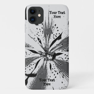 zwart - wit spatten abstracte straatstijl iPhone 11 hoesje