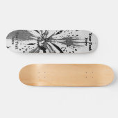 zwart - wit spatten abstracte straatstijl skateboard (Horizontaal)