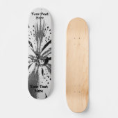 zwart - wit spatten abstracte straatstijl skateboard (Voorkant)