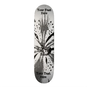 zwart - wit spatten abstracte straatstijl skateboard