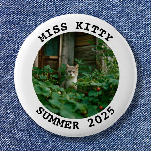 Zwart-wit, speciaal aangepast rond foto-Lijst Ronde Button 5,7 Cm