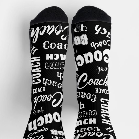Zwart-wit, speciaal voor Coach ontworpen cadeaunaa Sokken (Top)